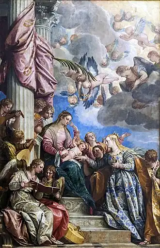Paolo Veronese Mystical Marriage of St Catherine, 337 × 241&nbsp;cm