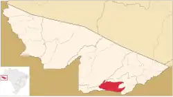 Location of Brasiléia municipality in Acre