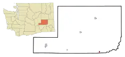 Location of Washtucna, Washington