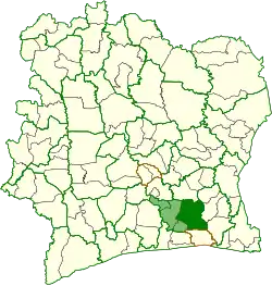 Location in Ivory Coast. Agboville Department has retained the same boundaries since its creation in 1969.