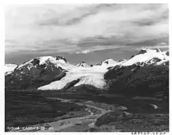 Girls Mountain (right) and Worthington Glacier