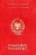 1991 Albanian passport
