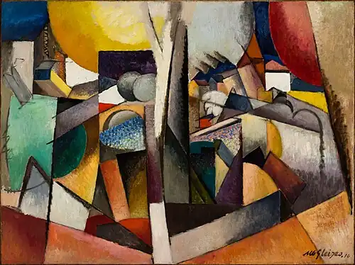 Albert Gleizes, 1914, Paysage Cubiste, oil on canvas, 97 x 130&nbsp;cm, published in Der Sturm, 5 October 1920