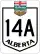 Highway 14A marker