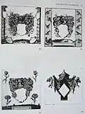 Engravings from Album Amicorum with an early example of heraldic pavilions