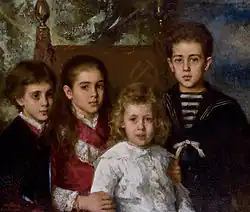 Anatloy with his siblings by Alexei Harlamoff