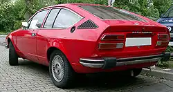Rear view of an Alfetta GTV