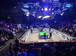 picture of a crowd behind a snooker table