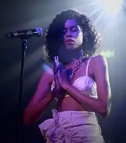 Aluna Francis of AlunaGeorge performing in June 2016 at Scala in London
