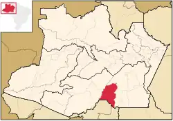 Amazonas state with Humaita municipality in red