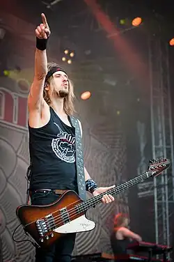Laine with Amorphis in 2018