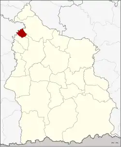 District location in Sisaket province