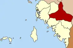 District location in Satun province