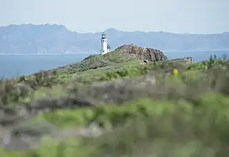 Looking toward mainland California across the Santa Barbara Channel