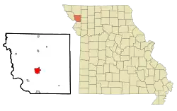 Location of Savannah, Missouri
