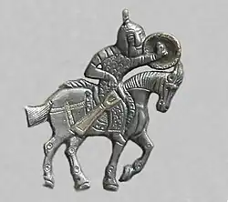 Anikova dish horseman, Semirechye, c. 800 CE design.[15]