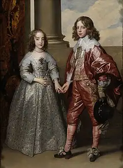 Portrait of Mary, daughter of Charles I with her husband the Prince of Orange, 1641. Rijksmuseum, Amsterdam.