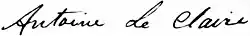 Cursive signature in ink