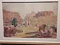 Baud, Marcelle. Karnak. Watercolour. Traits d'Egypte: Marcelle Baud (1890-1987), Musée Bargoin.