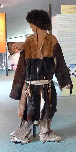 Reconstruction of fur clothing of Ötzi The Iceman