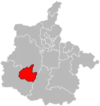 Situation of the canton of Rethel in the department of Ardennes