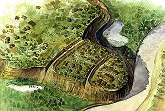 Illustration of the Dacian dava at Popești, potentially Burebista's capital Argedava