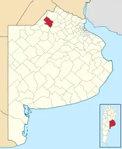 location of Rojas Partido in Buenos Aires Province