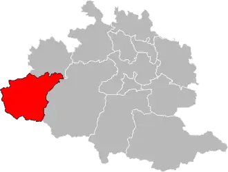 Situation of the canton of Couserans Ouest in the department of Ariège