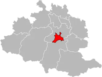 Situation of the canton of Foix in the department of Ariège