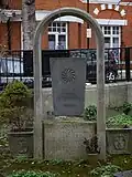 Memorial in the churchyard of St Sarkis, Kensington, the oldest Armenian church in the United Kingdom