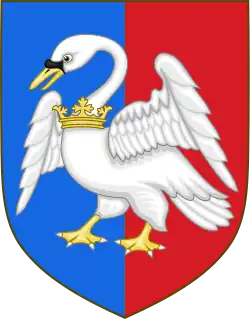 Coat of arms of Swanage, Dorset, England.