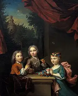 Three van der Elst children painted by Ar