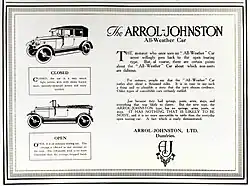 Arrol Johnston advert, Pears Annual Christmas 1921.