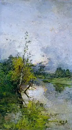 Paesaggio con stagno