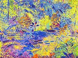 Tjaša Iris, Magic Waters, acryl on canvas, 90 x 120 cm, 2012