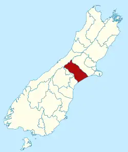 Ashburton district in the South Island
