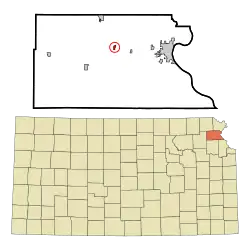 Location within Atchison County and Kansas