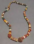 Glass and amber beads