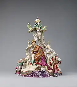 Audience of the Chinese Emperor; 1766; hard-paste porcelain; overall: 39.8 × 33.2 × 21.7&nbsp;cm; Metropolitan Museum of Art