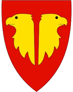 Coat of arms of the old Aure Municipality (1991-2005)