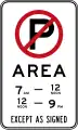 (R5-82) No Parking Area