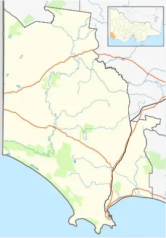 Condah is located in Shire of Glenelg