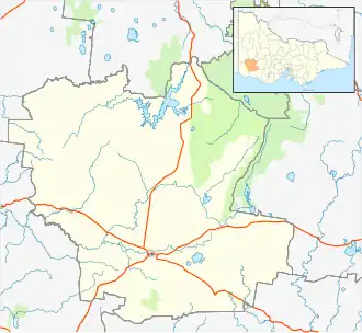 Tabor is located in Shire of Southern Grampians