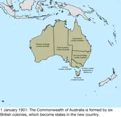 Map of Australia; for details, refer to adjacent text
