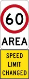 New 60&nbsp;km/h Speed Limit Area (used in South Australia)