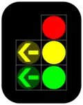 Standard (with green and yellow turn left)