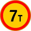 3.11.2 Vehicle weight limit (temporary)