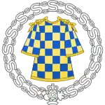 The heraldic badge of Surrey Herald of Arms Extraordinary