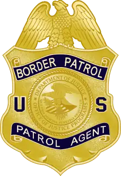 Badge of the United States Border Patrol, circa 1999.