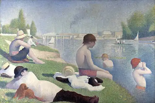 Georges Seurat, 1884, Bathers at Asnières, oil on canvas, 201 × 301&nbsp;cm, National Gallery, London